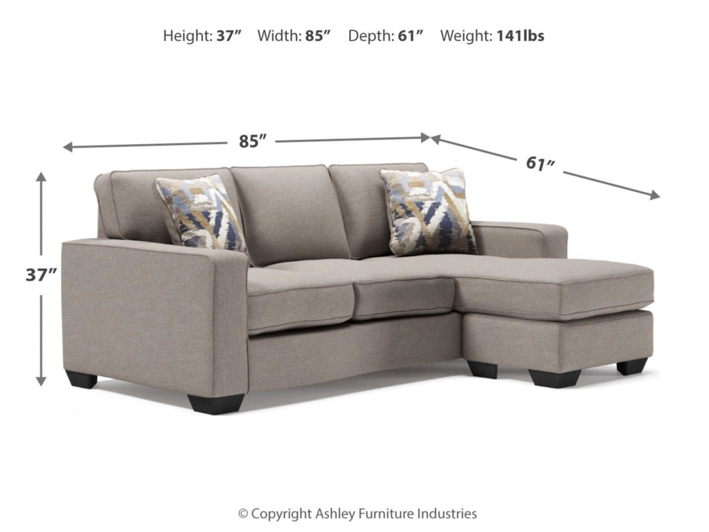Contemporary Greaves Sofa Chaise - Ultra-Neutral, Reversible Design & Platform Support