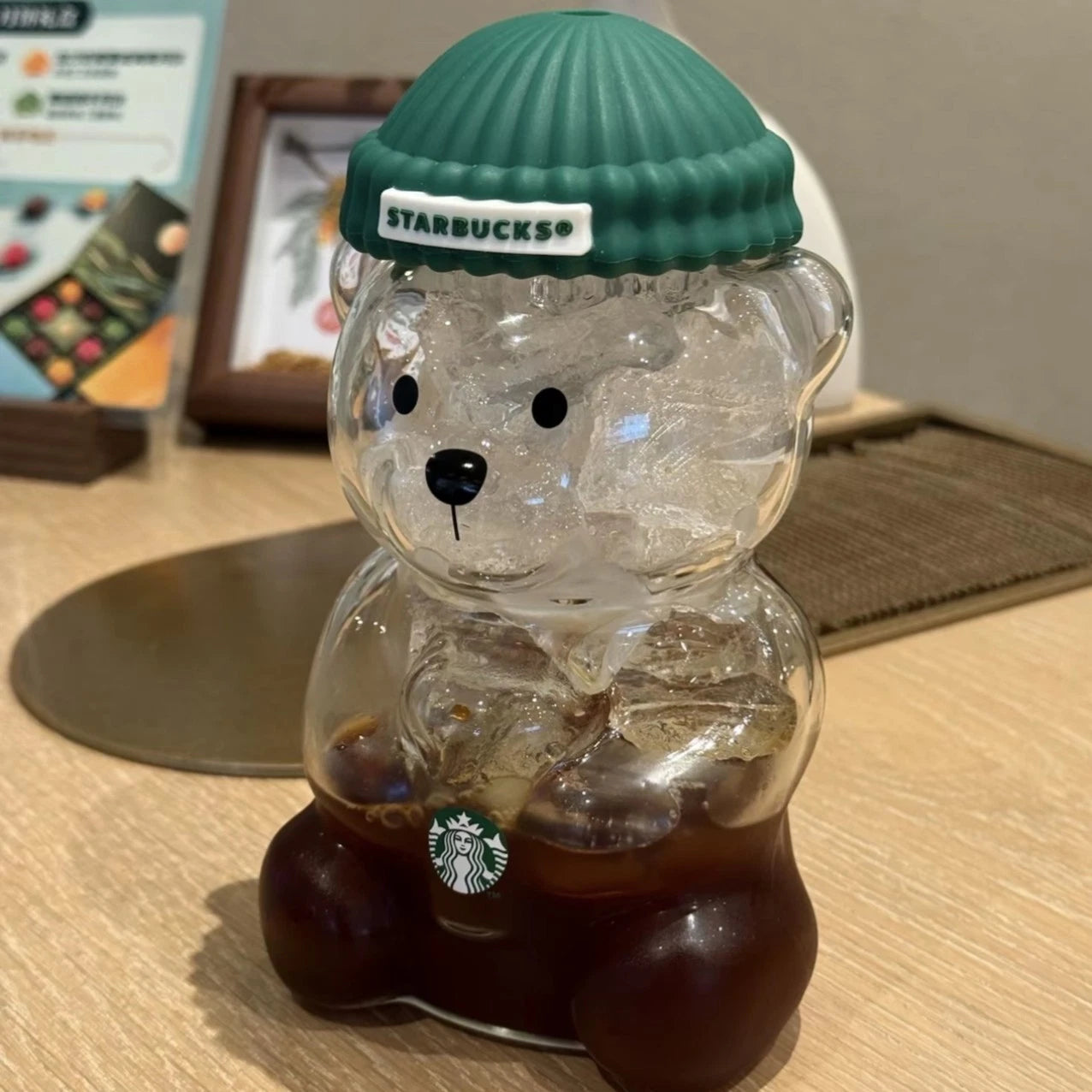 Starbucks Barista Bear Cup Limited Edition Glass Cup