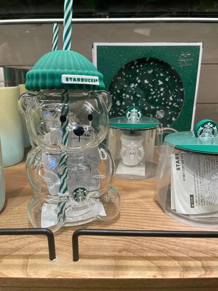 Starbucks Barista Bear Cup Limited Edition Glass Cup