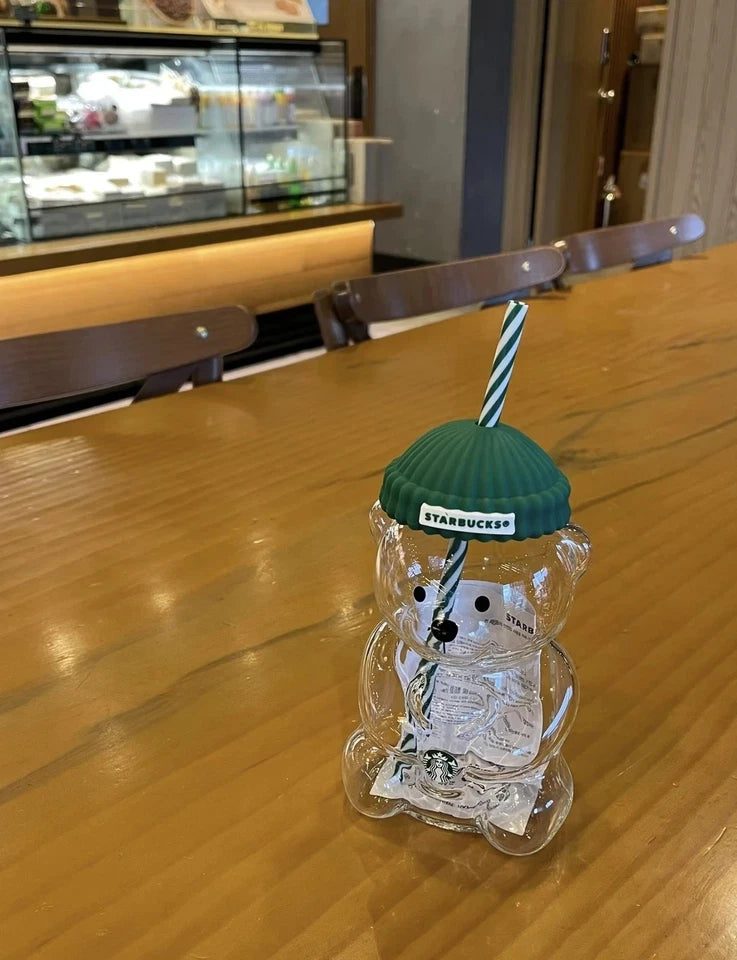 Starbucks Barista Bear Cup Limited Edition Glass Cup