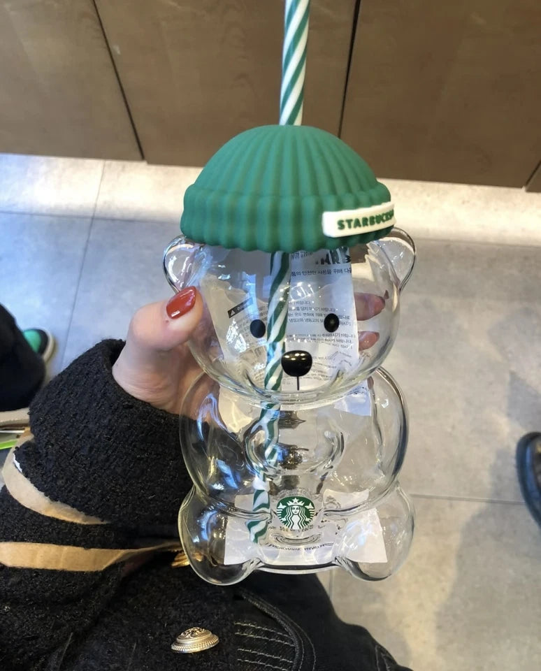 Starbucks Barista Bear Cup Limited Edition Glass Cup